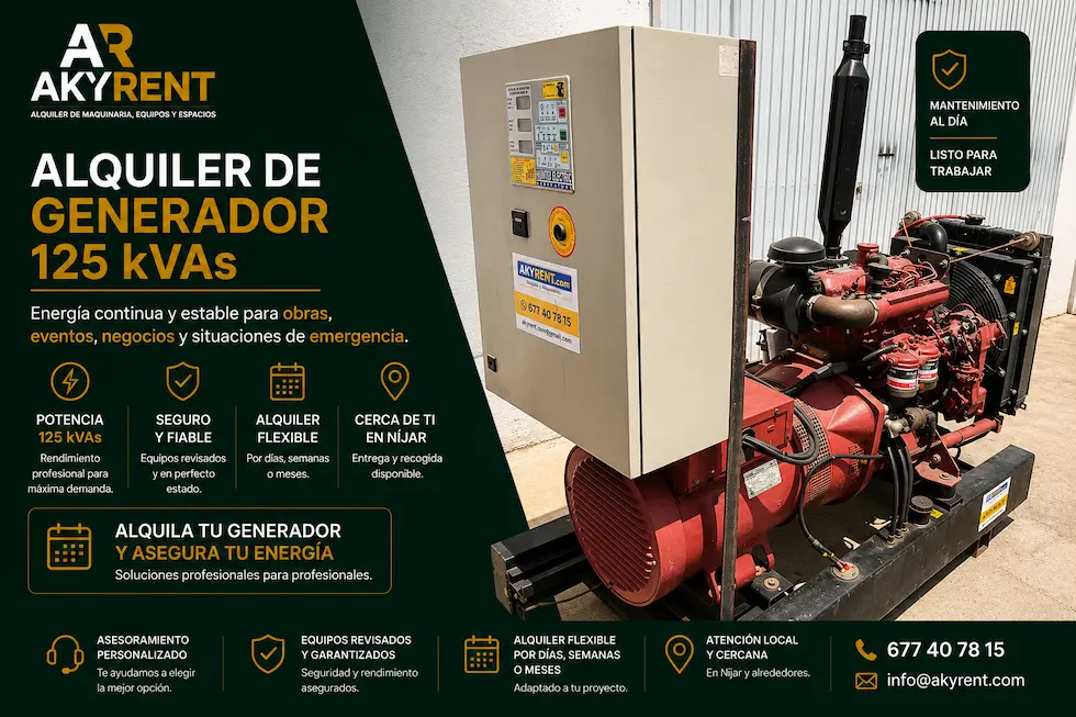 Soluciones energéticas para apoyo temporal y trabajos operativos.